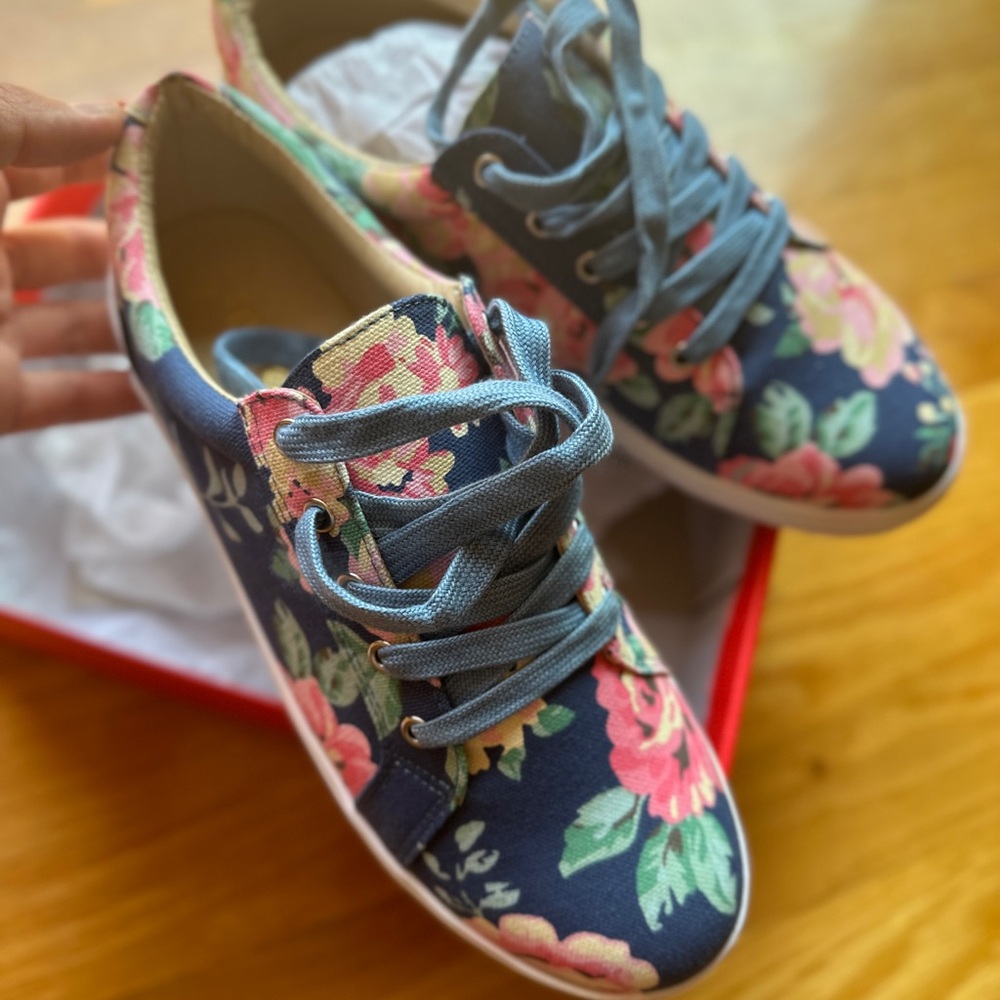 Floral Canvas Sneakers